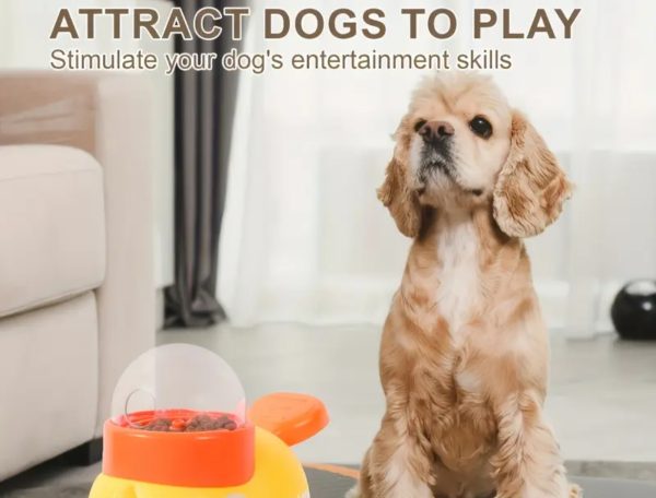 1pc Interactive Duck-Shaped Dog Food Dispenser Toy - Manual Press Feeder for Small, Medium, Large Dogs, Durable Plastic Puzzle Toy with Orange Beak and Feet, No Batteries Required, All Breed Sizes Compatible - 图片 3