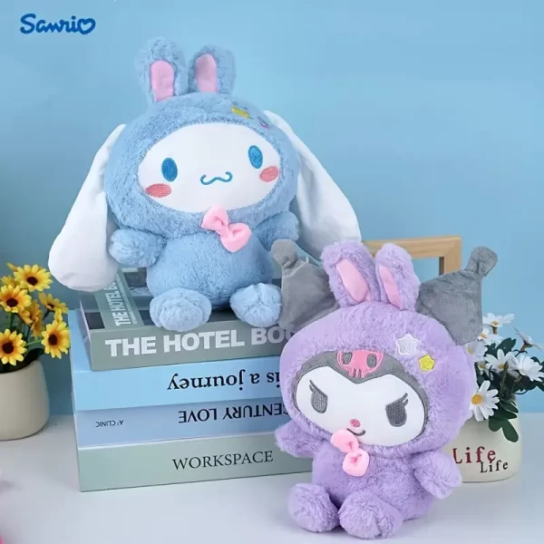 1pc Sanrio Soft-Friends Plush Dog Toy, Cartoon Pattern, Polyester Material, All Breed Sizes, for Valentine's, Halloween, Easter - 图片 3