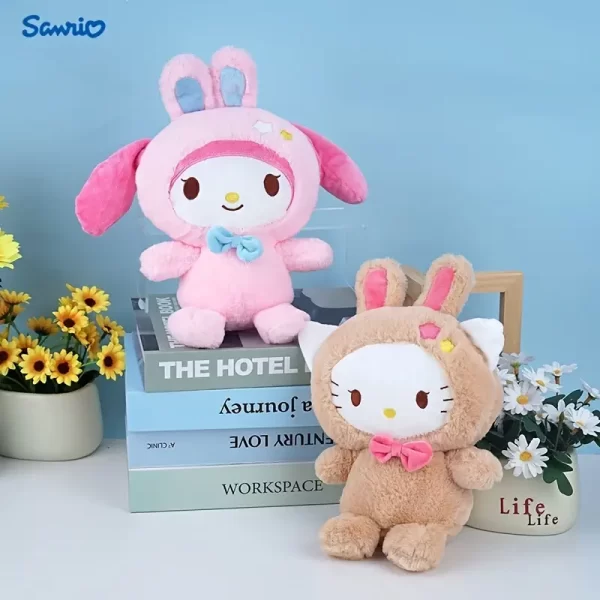 1pc Sanrio Soft-Friends Plush Dog Toy, Cartoon Pattern, Polyester Material, All Breed Sizes, for Valentine's, Halloween, Easter - 图片 5